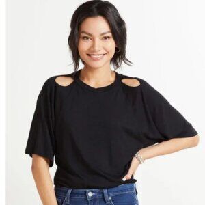 EVEREVE Women's LNA Kamala Cut Out Top in Black Size M